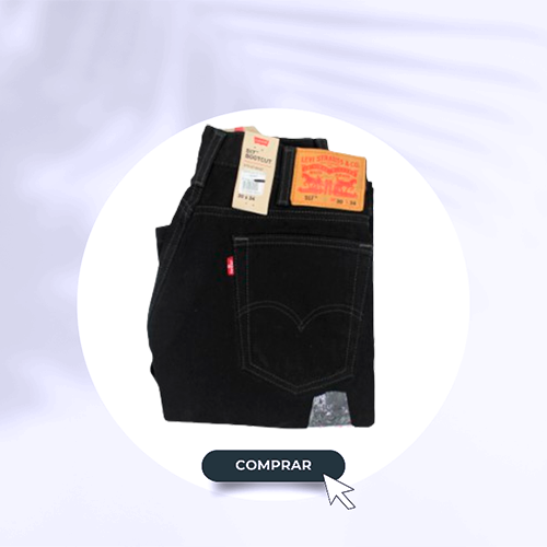 Pantalón Levis Caballero Mezclilla 517 Negro Corte Bota