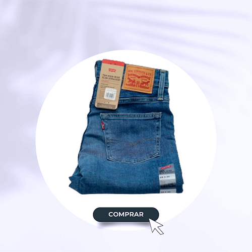 Pantalón Levis 724 Dama Mezclilla Azul Deslavado