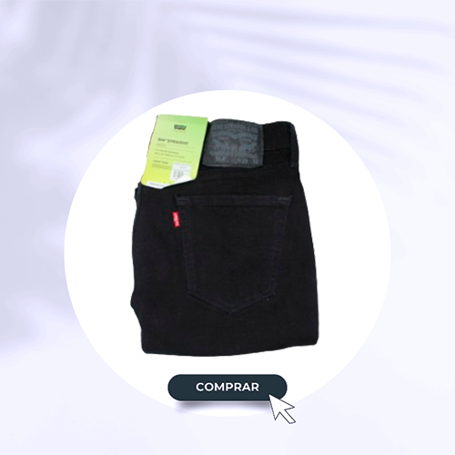 Pantalon Levis 514 Caballero Mezclilla Negro