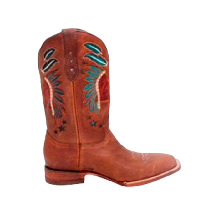 BRAIN24CU Bota grizzly indian caballero artillero horma #24 rodeo suela cuero - Imagen 1