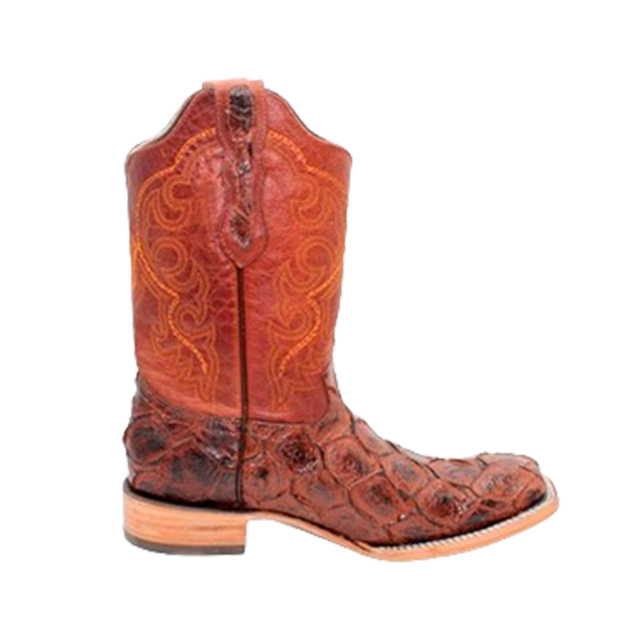 Bota rodeo clon pescado pirarucu  artillero horma #24 suela cuero - Imagen 1