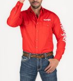 Camisa Wrangler Roja Bordada Caballero - Imagen 2