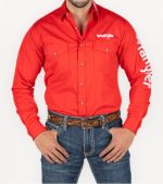 Camisa Wrangler Roja Bordada Caballero - Imagen 3