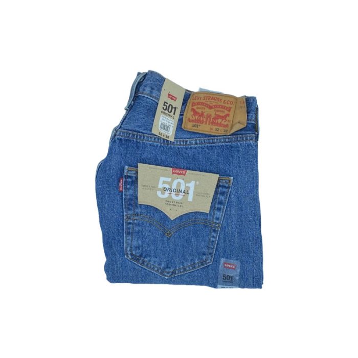 Pantalon levis caballero mezclilla 501 azul deslavado - Imagen 1