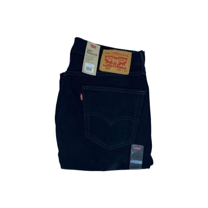 Pantalon levis caballero mezclilla 505 negro palermo - Imagen 1