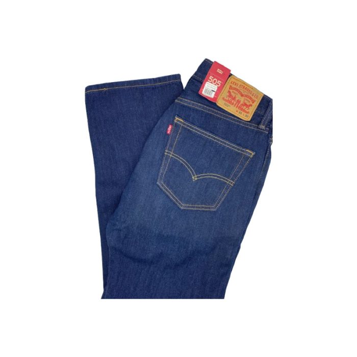 Pantalon levis caballero mezclilla 505 azul regular - Imagen 2