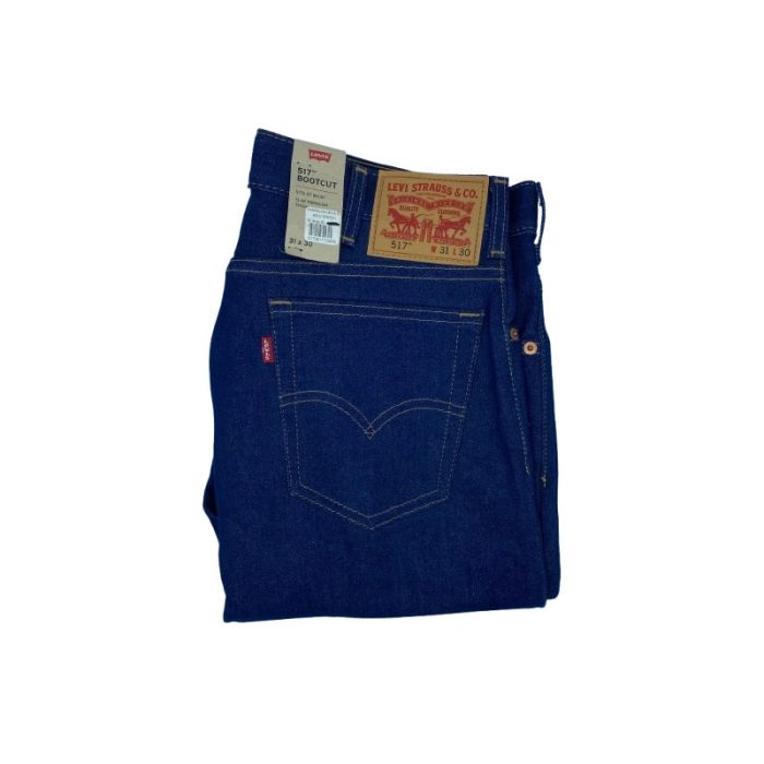 Pantalon levis caballero mezclilla 517 azul strech corte bota - Imagen 1