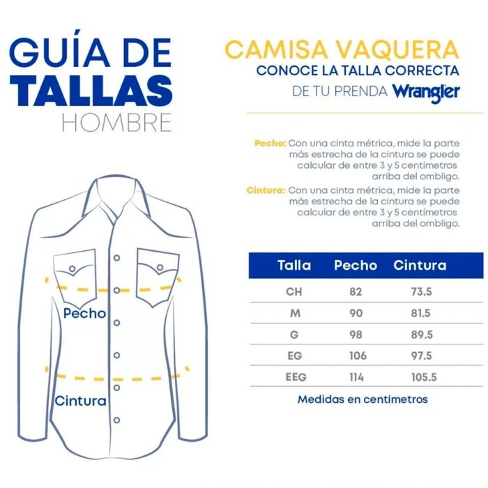 Camisa Wrangler Blanca Bordada Caballero - Imagen 5