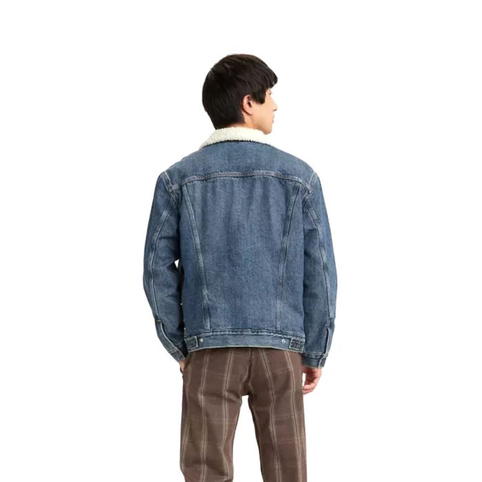 Chamarra Levi's Sherpa Trucker Azul Deslavado Caballero - Imagen 3