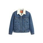 Chamarra Levi's Sherpa Trucker Azul Deslavado Caballero - Imagen 2