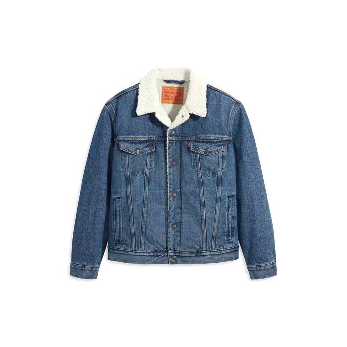 Chamarra Levi's Sherpa Trucker Azul Deslavado Caballero - Imagen 2