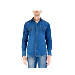 Camisa Wrangler Mezclilla Indigo Claro Caballero