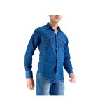 Camisa Wrangler Mezclilla Indigo Claro Caballero - Imagen 2
