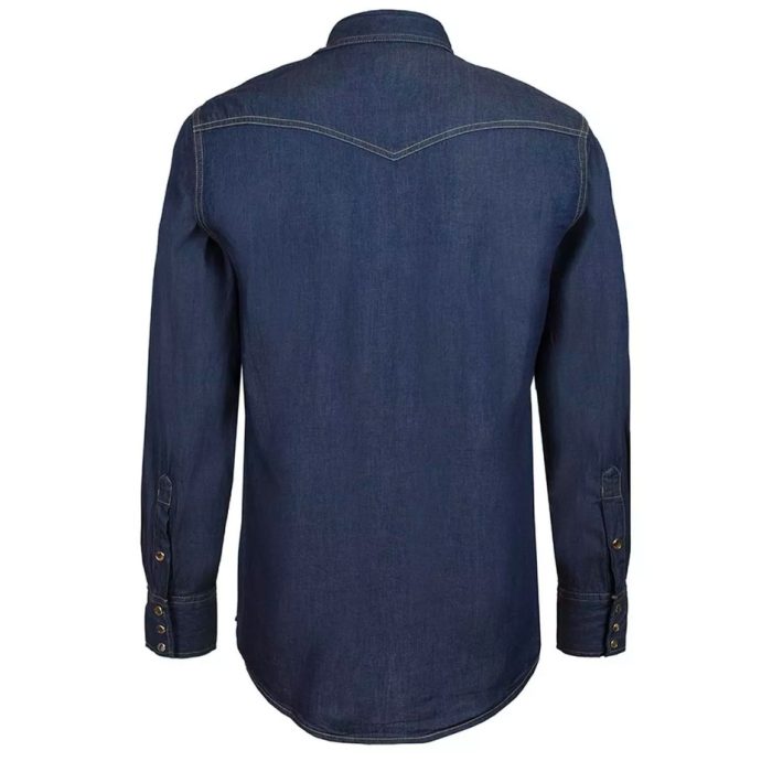 Camisa Wrangler Mezclilla Indigo Caballero - Imagen 3