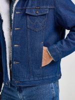 Chamarra Wrangler Mezclilla Borrega Caballero - Imagen 5