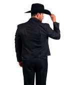 Traje Corto Negro Old West Caballero - Imagen 2