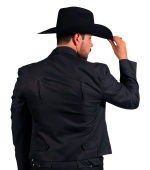 Traje Corto Negro Old West Caballero - Imagen 3